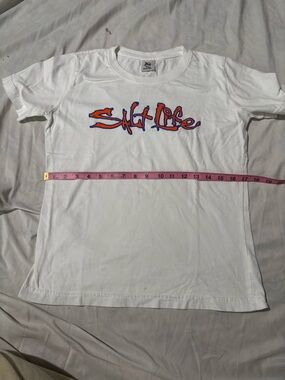 Salt Life White Graphic Tee - Orange & Blue Logo